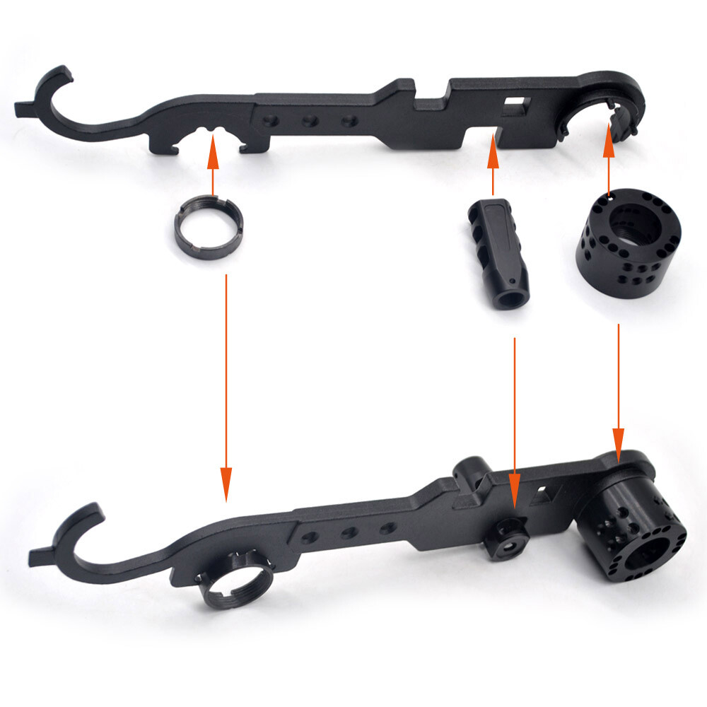 3 Kinds Multi-function Tactical Steel Wrench Tool Armerers Auto Repair Black