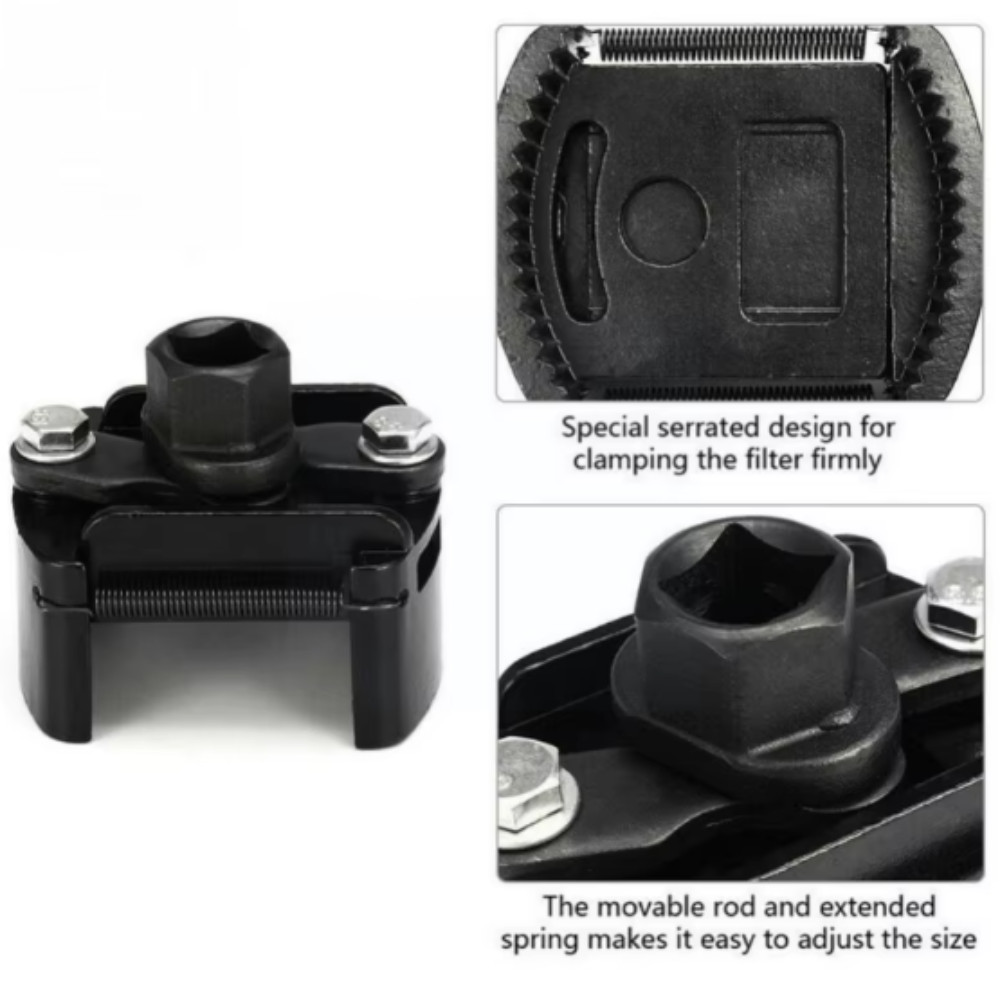 Oil Filter Wrench Set Universal Adjustable for 60mm-80mm Removal Tool Cap 1/2