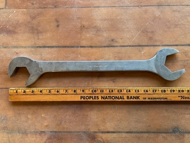 Vintage MAC Tools 4 Way Angle Head 2″ DA-64 Double Open End Wrench USA 20.5″ Lng