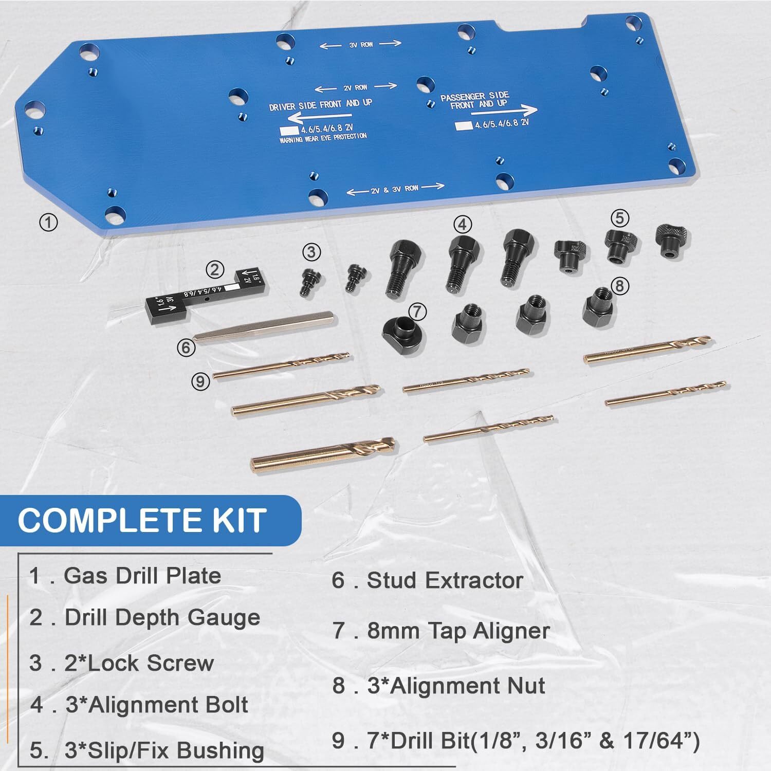 71600 Manifold Drill Template for FORD 4.6L, 5.4L & 6.8L V10 2 Valve and 3 Valve