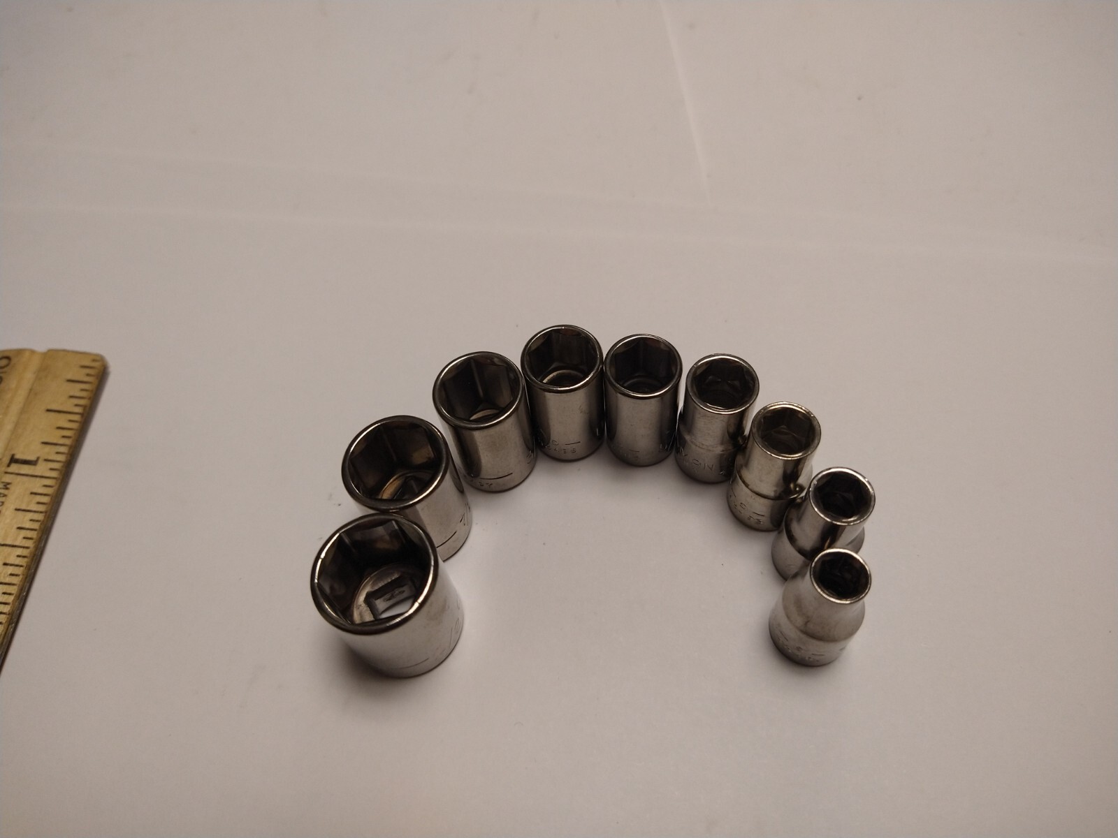 Craftsman 9 Socket Set 1/4″ Drive 6 Pt SAE Shallow G 3/16″ – 1/2″ NOS USA G347