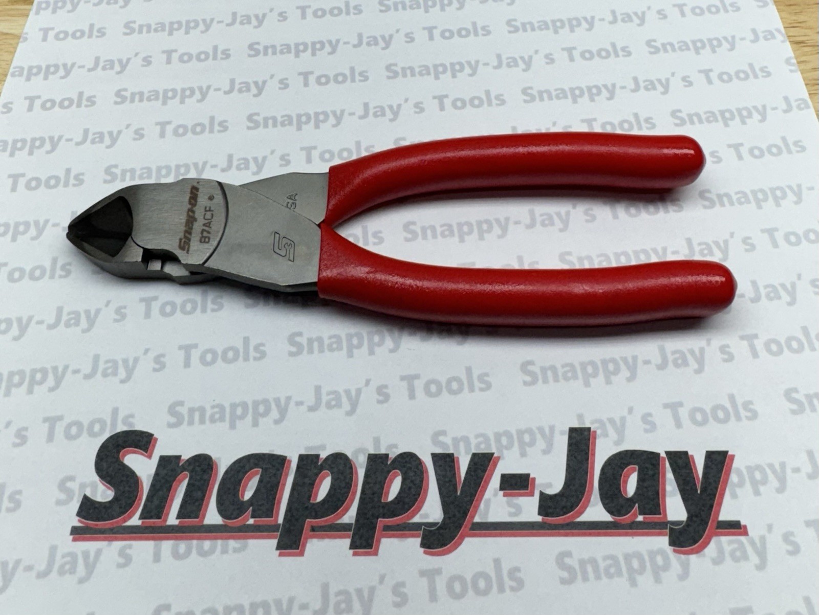 Snap-on Tools USA NEW RED 7” Soft Grip VECTOR EDGE Diagonal Cutter Pliers 87ACF