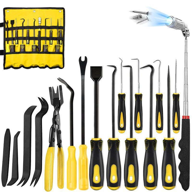 17 Auto Trim Removal Tool Kit Car Panel Door Window Fastener Remover Pry Too Set