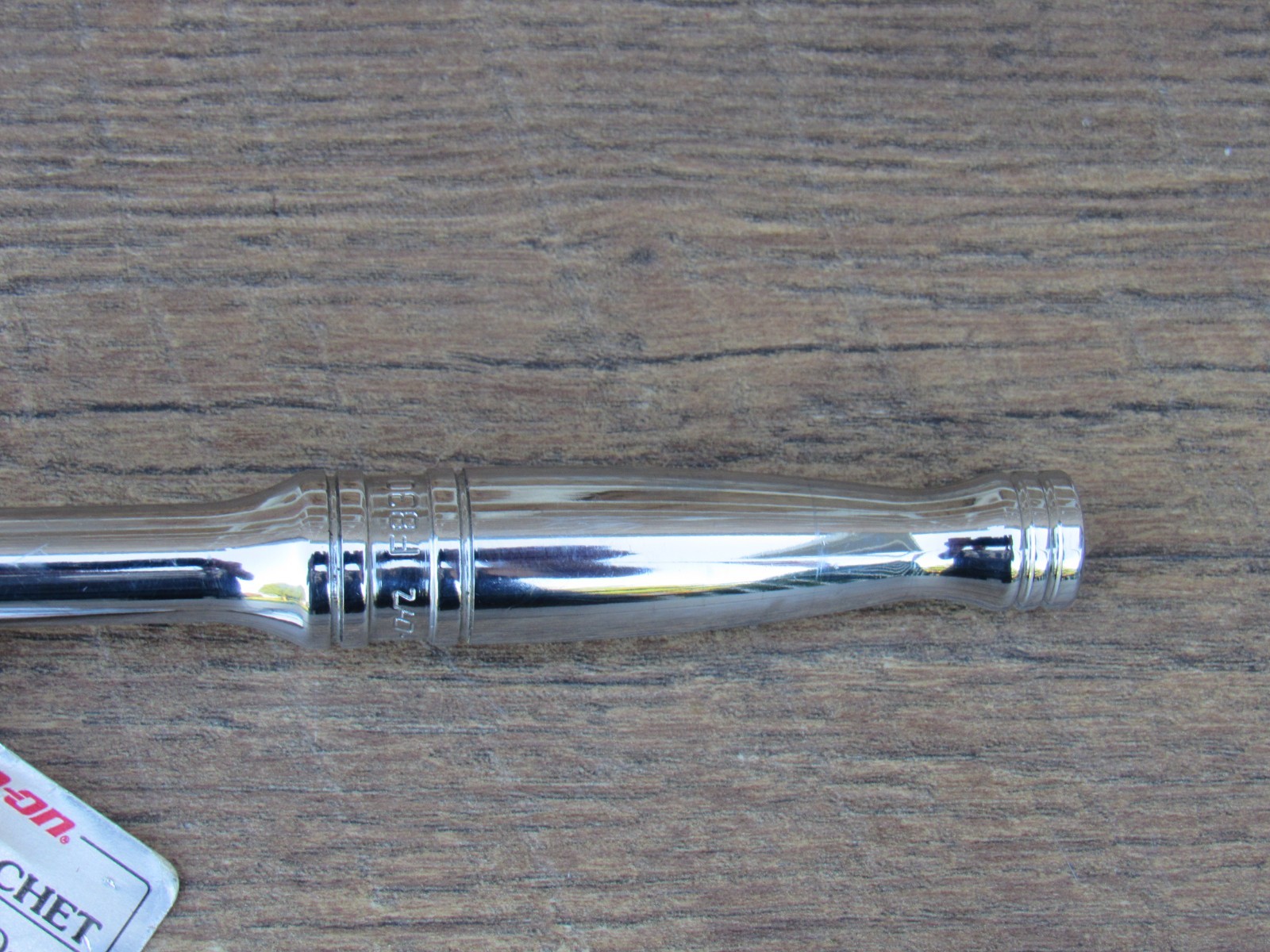 NOS SNAP ON 3/8″ DRIVE F830 STANDARD CHROME HANDLE RATCHET NEW LOGO 7.5″ F 830