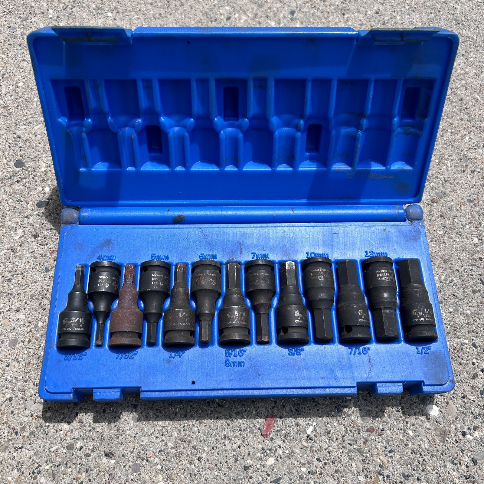Grey Pneumatic 1298HC 3/8″ Drive 13 Pc. Combo Hex Driver SAE/Metric Set USED
