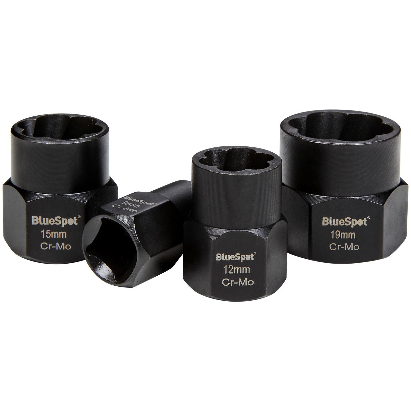 BlueSpot Bolt Remover Nut Extractor 3/8″ 9-19mm Damaged Rounded Rusted Painted