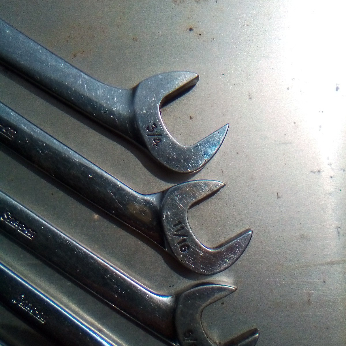 Snap On Tools SAE Four-way Angle Wrench 7 Piece Set VS 807 Lot 1020