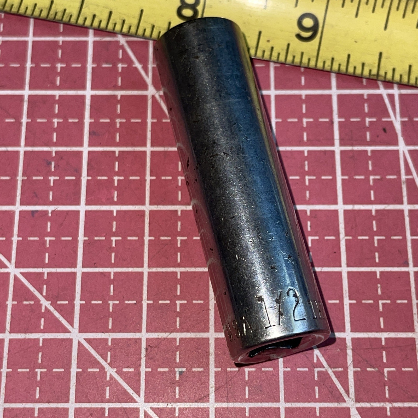 Vintage Allen USA 11260 1/2 In SAE 3/8 Drive 12 Point Deep socket 1/2” 3/8”