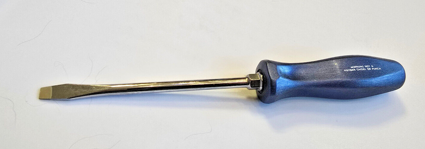 SNAP-ON TOOLS Power Metallic Blue HARD PLASTIC HANDLE Screwdriver SDD6A USA