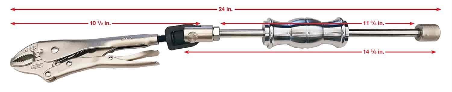 JEGS 81789 Locking Pliers Slide Hammer Vice Grips (9 in. Long Curved Jaw with Wi