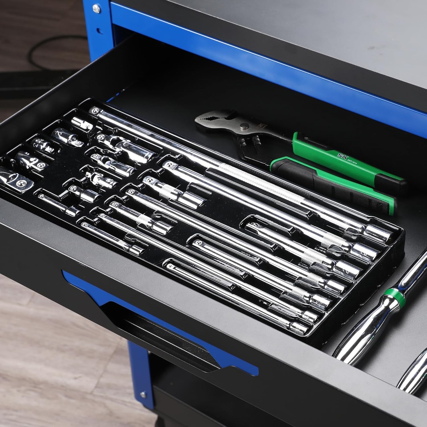 20 Piece Socket Extension Set, 1/4″, 3/8″ and 1/2″ Drive Bar,…