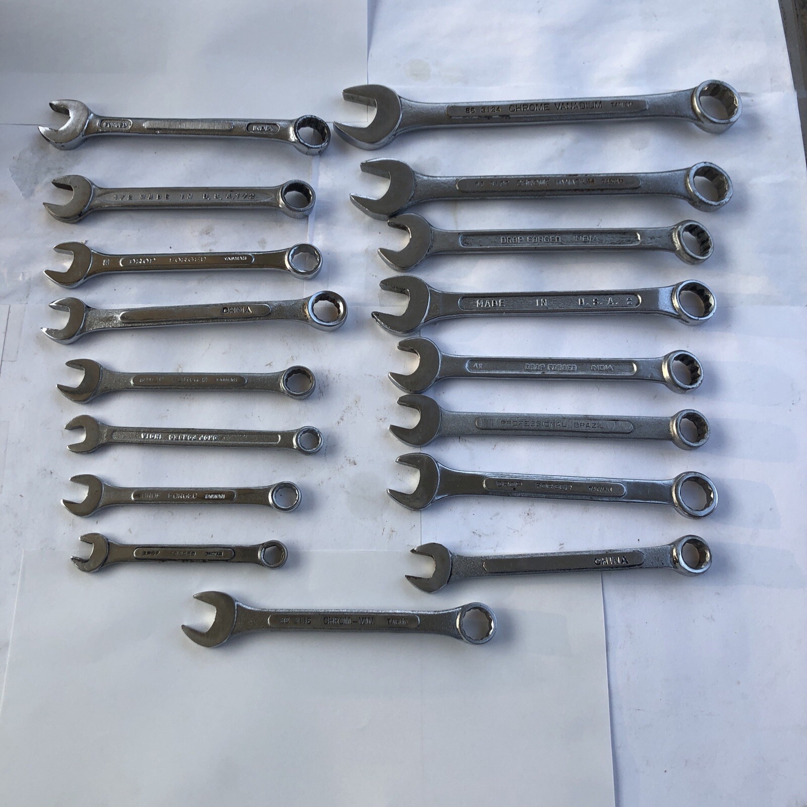 17 Piece Assorted Combination Wrench Set – 12 Point Drive Super Nice