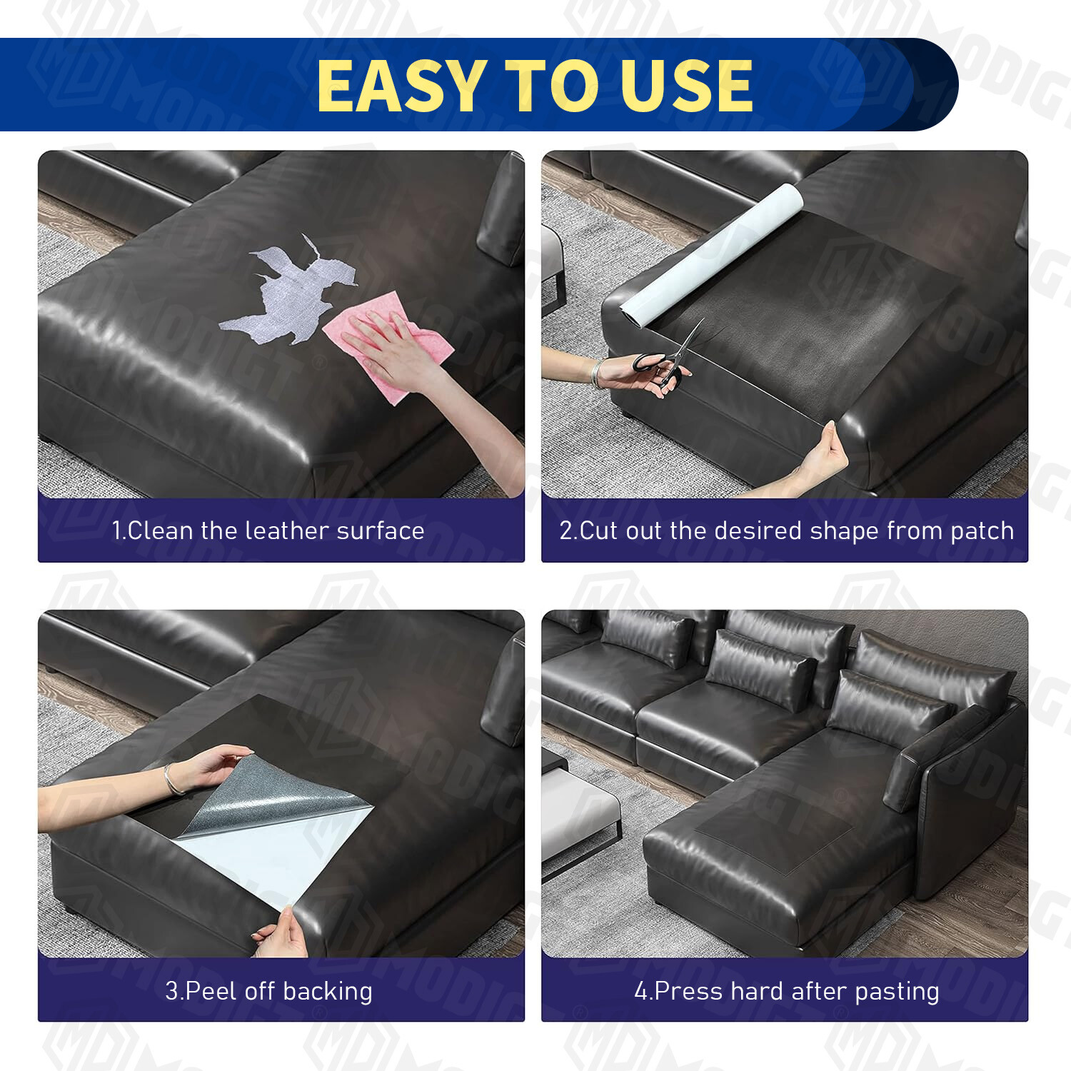 Leather Repair Tape Self-Adhesive Patch for Furniture Couch Car Seat Vinyl Chair