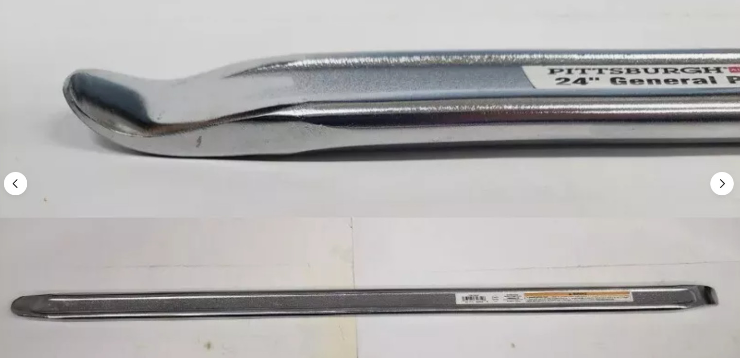 Tire Iron Pry Bar 24 in. Tool Curved Spoon Lever Tire Changing Auto Car RV Wheel