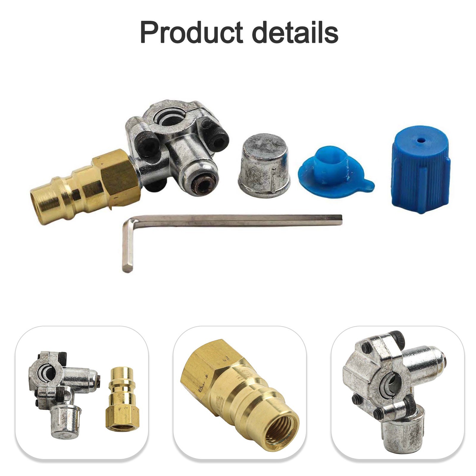 AC Retrofit Valve Piercing Tap Kit for R12 R22 R134A Compatible Systems