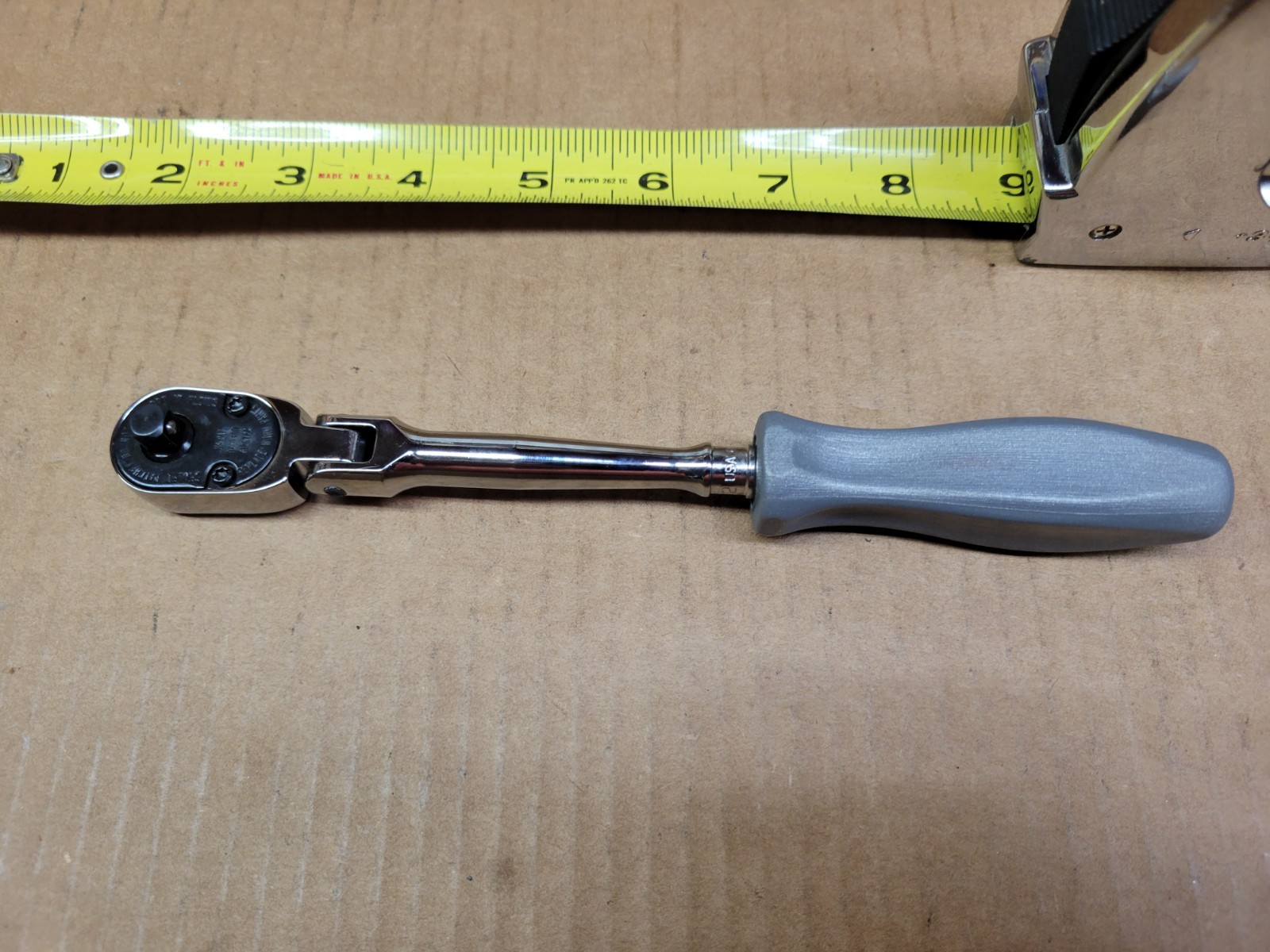 Snap-on USA 1/4″ Drive 100 Year Gray Hard Handle Flex Head Ratchet No THLFD72