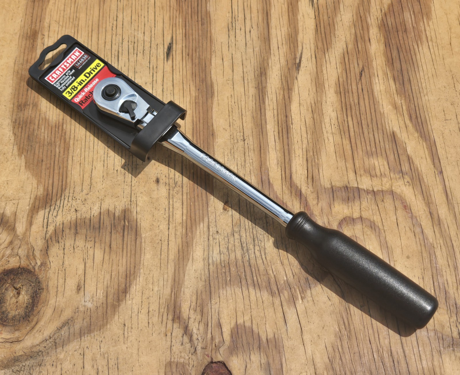 NOS SEARS Craftsman 12″ Flex Head Ratchet 3/8″ Drive Black Handle 44836 -VT- USA