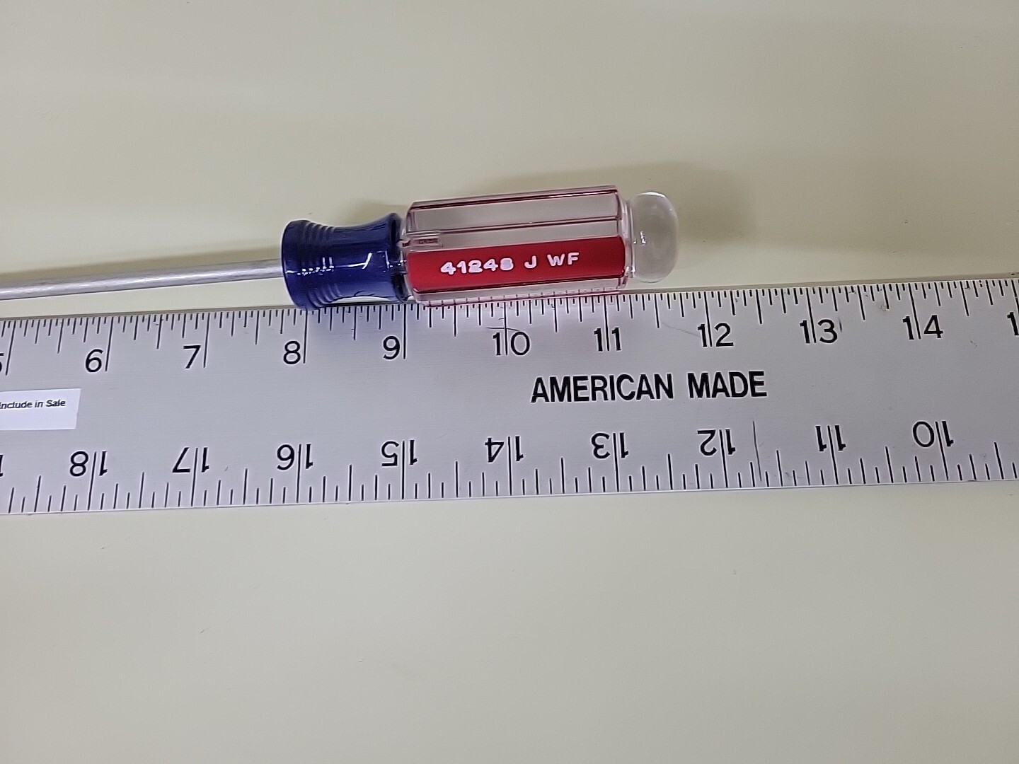 Craftsman 41248 Screwdriver 8″ Round Shaft 11-3/4″ Long Flat 3/16″ Tip NOS USA