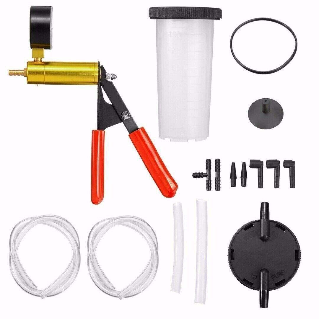 Manual Brake Bleeder Vacuum Pump Kit Automotive Fluid Test Tools For Car Truck