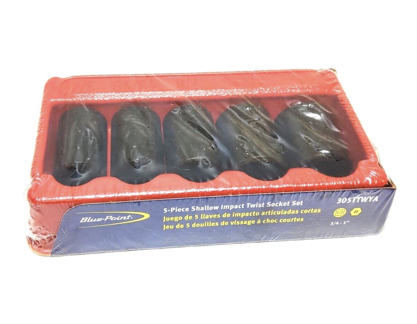 Blue-Point 305TTWYA 3/4″ – 1” Shallow Twist Impact Socket Set Sealed New Snap-On