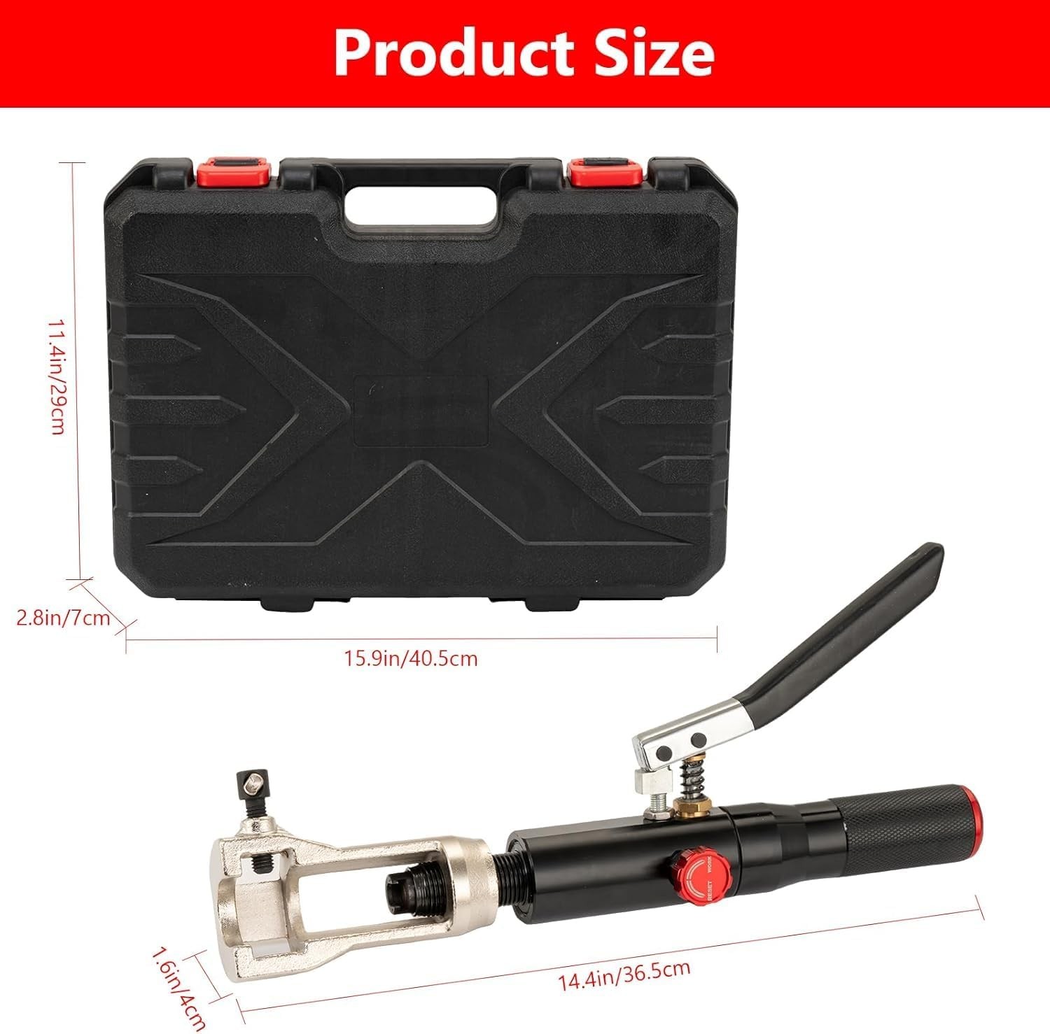 33PCS Hydraulic Flaring Tool Set 45° for 3/16″ – 1/2″ Tube w/ Cutter & Deburrer