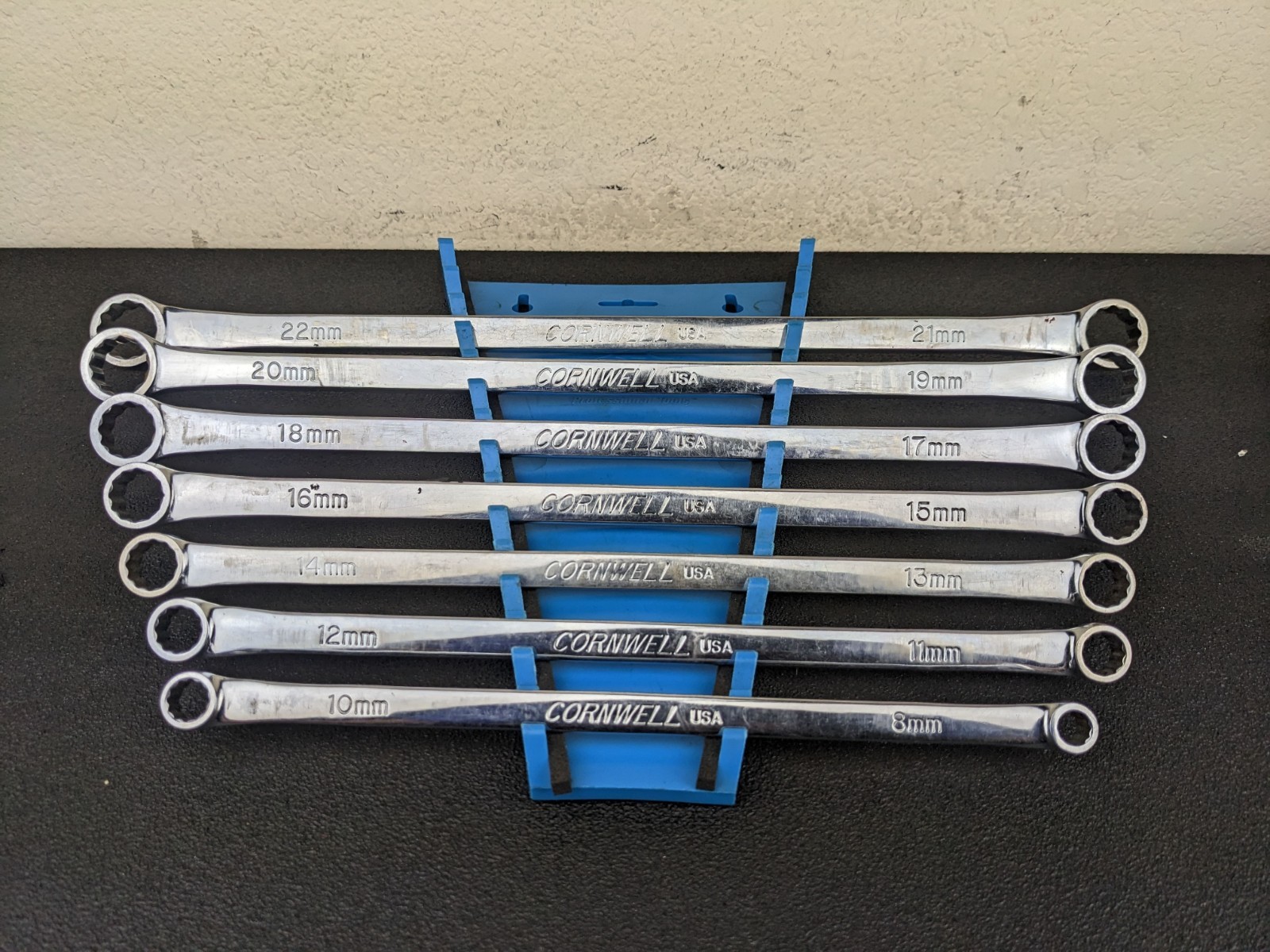 #bn786 Cornwell WBWMLOHP7ST Long Metric MM Box End Wrench Set 12 pt 8mm to 22mm