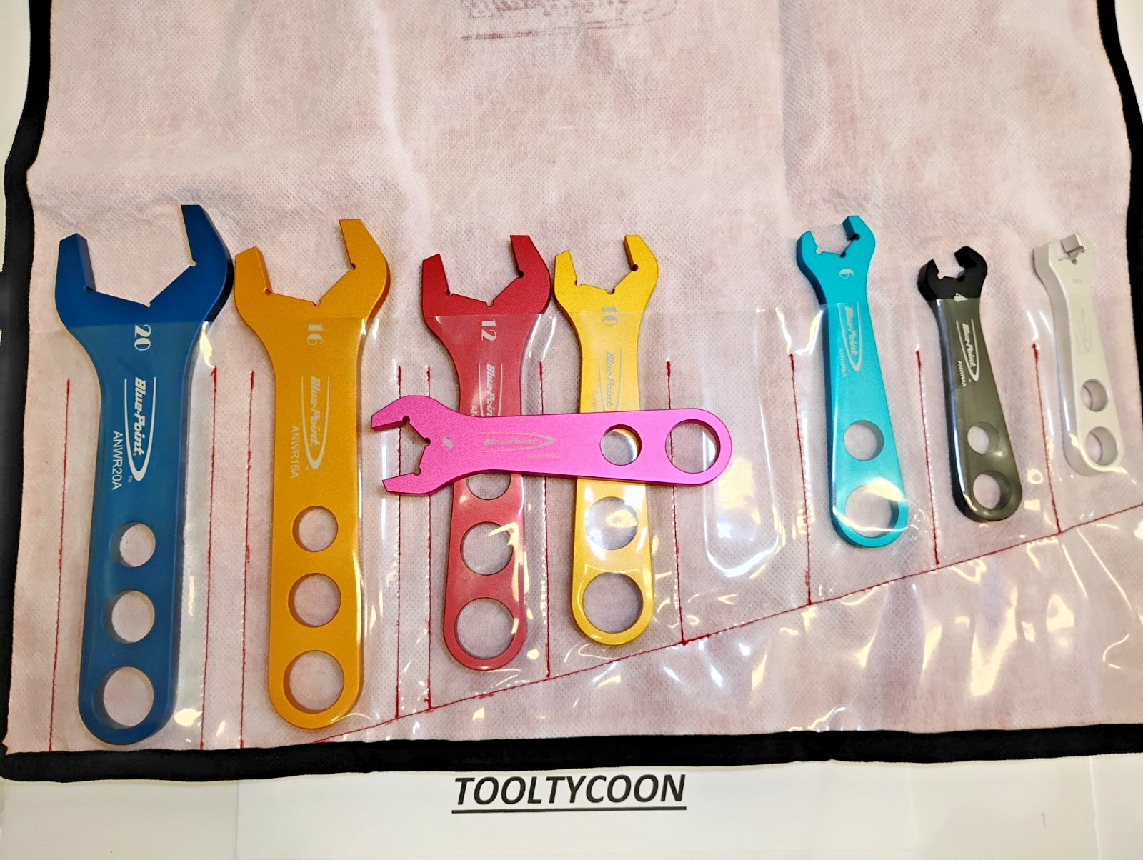 Blue Point Tools USA NEW Open End Wrench SET aluminum 8pc ANWR708A
