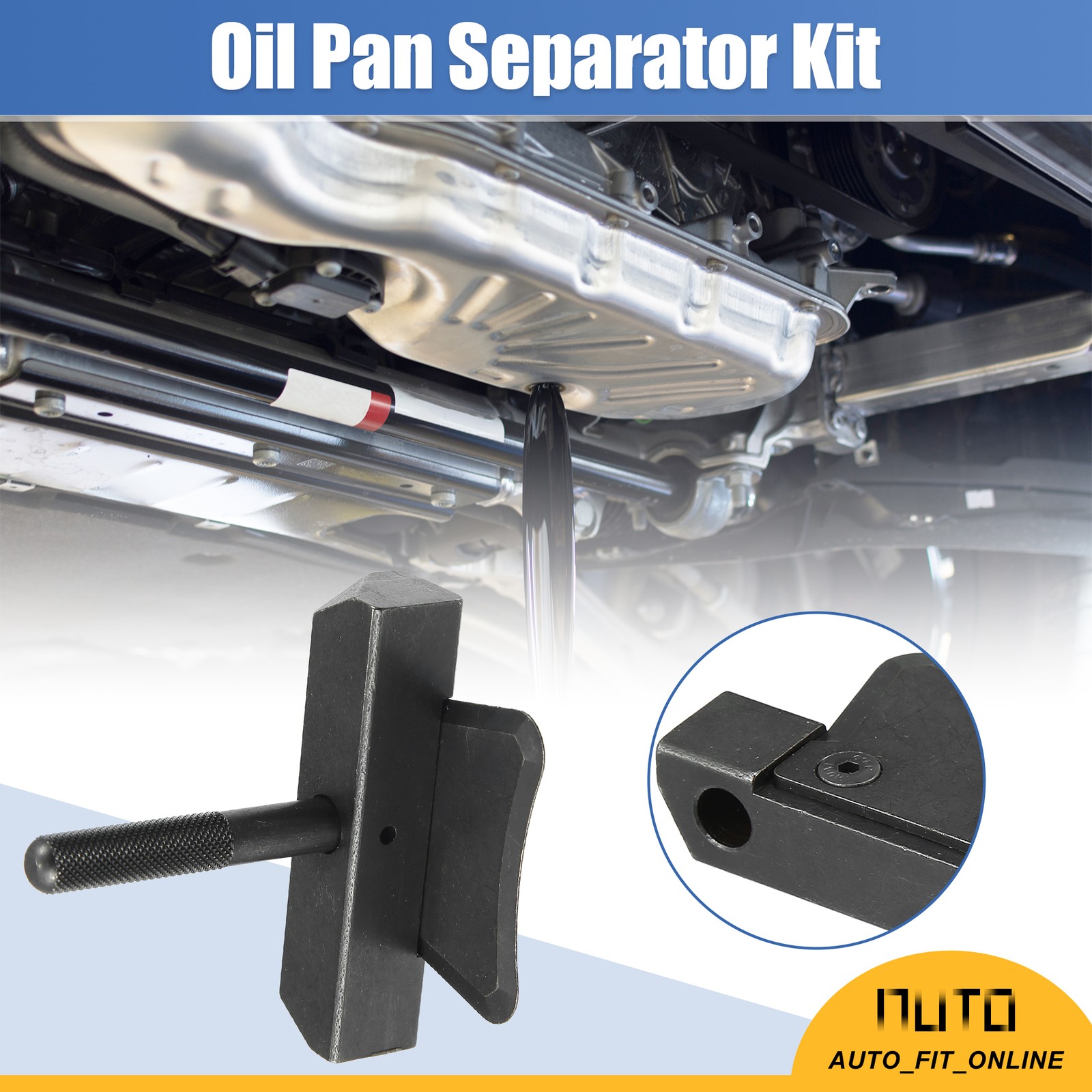 ONE SET Oil Pan Separator Tool Engine Transmissions Removal Tool Black Universal