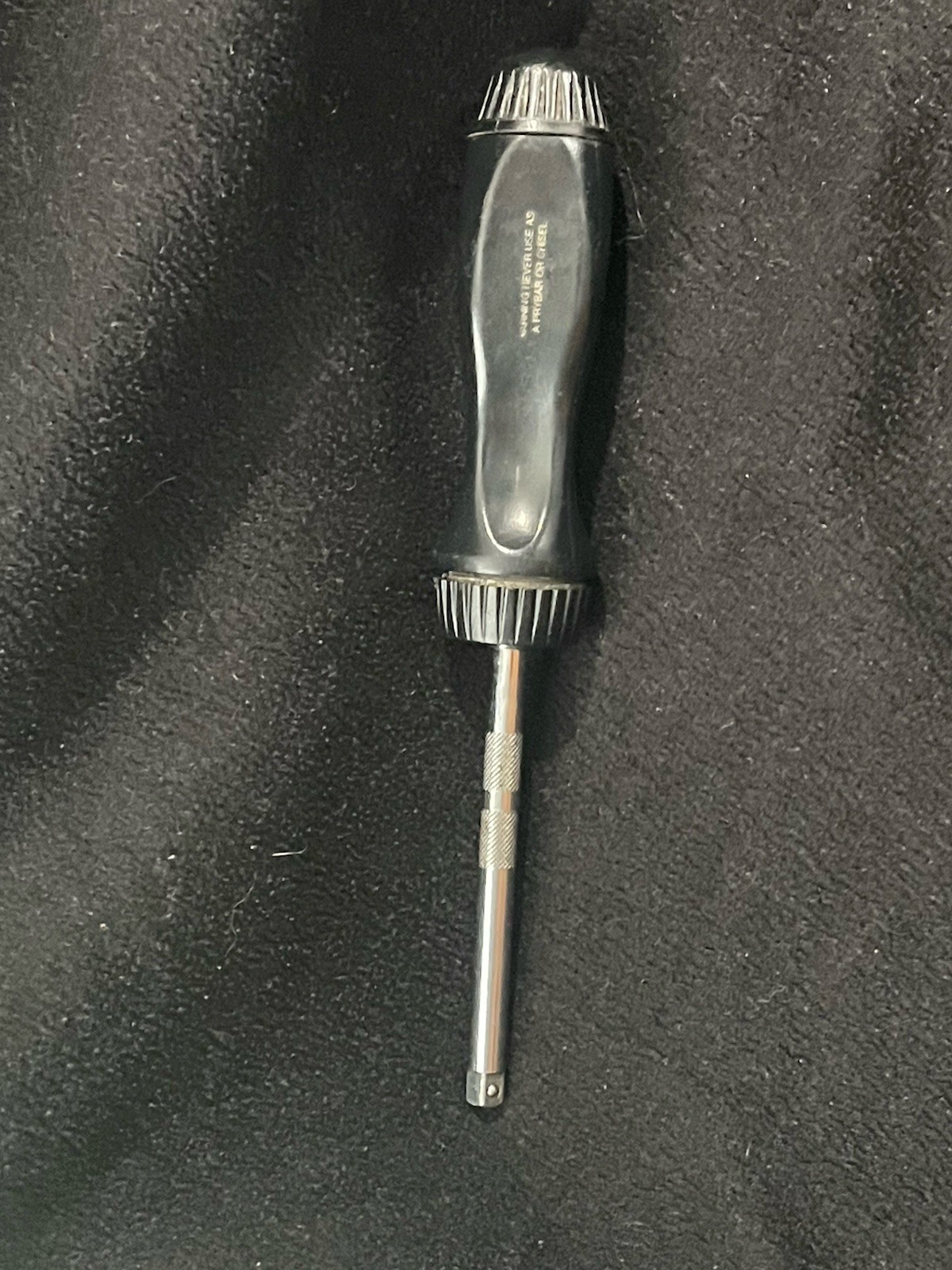 Snap On Tools TMR4 1/4″ Drive Ratcheting Spinner Handle 9” Black Hard Handle USA
