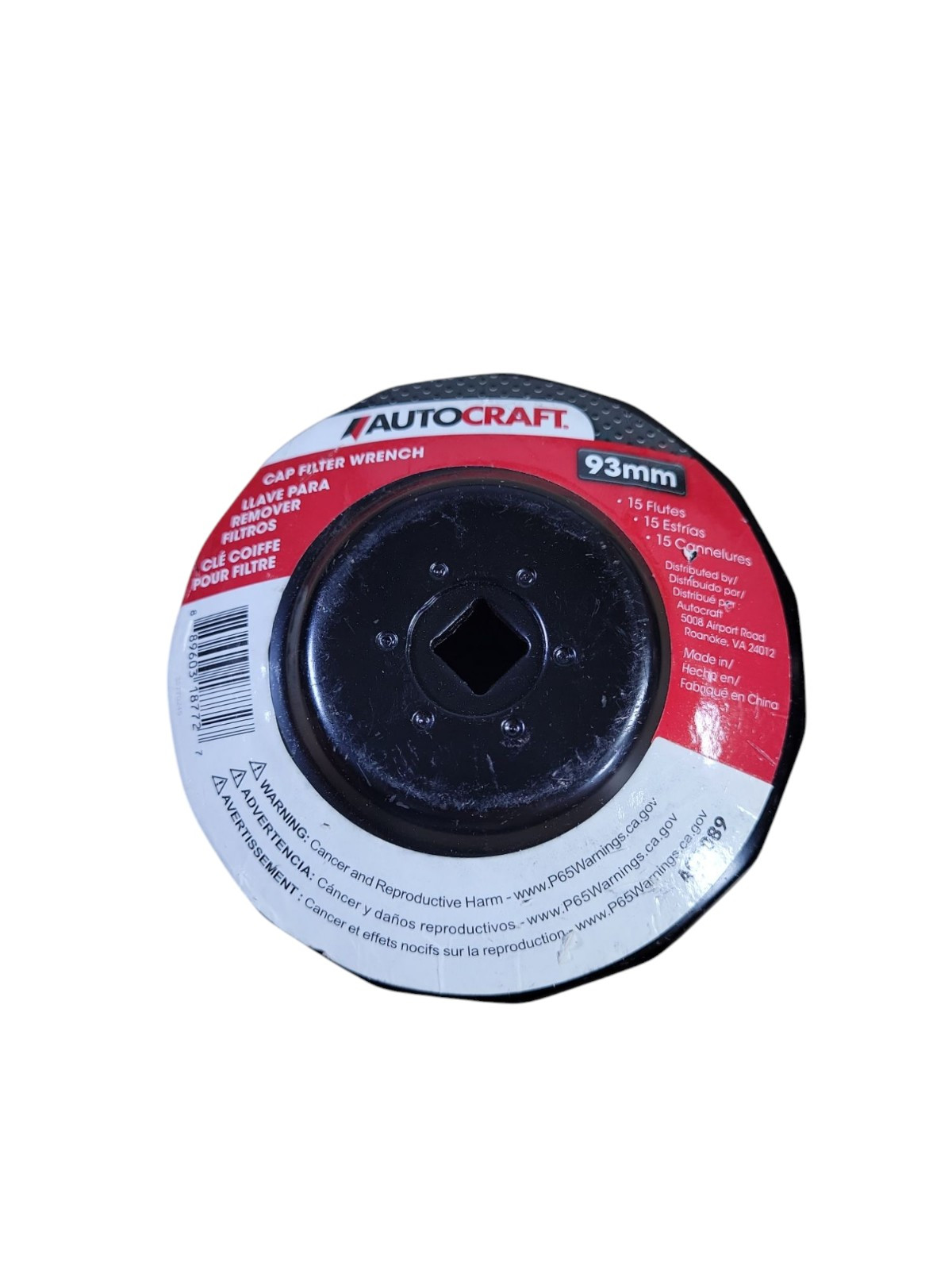 Autocraft 93mm Cap Filter Wrench AC1089