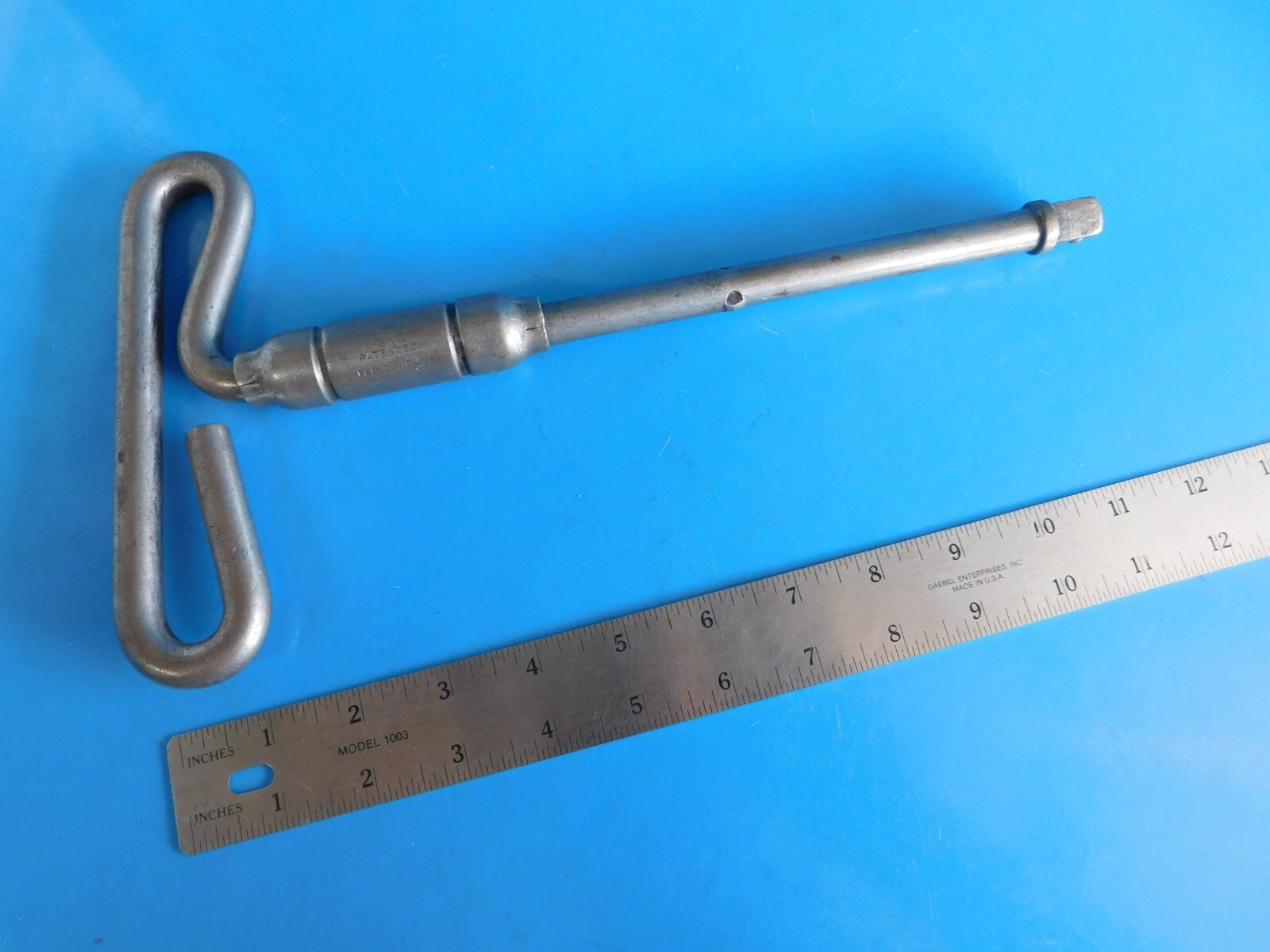 USED, VINTAGE BLACKHAWK 1/2 IN. DR. T-HANDLE , PART #3310, PATENTED 1926