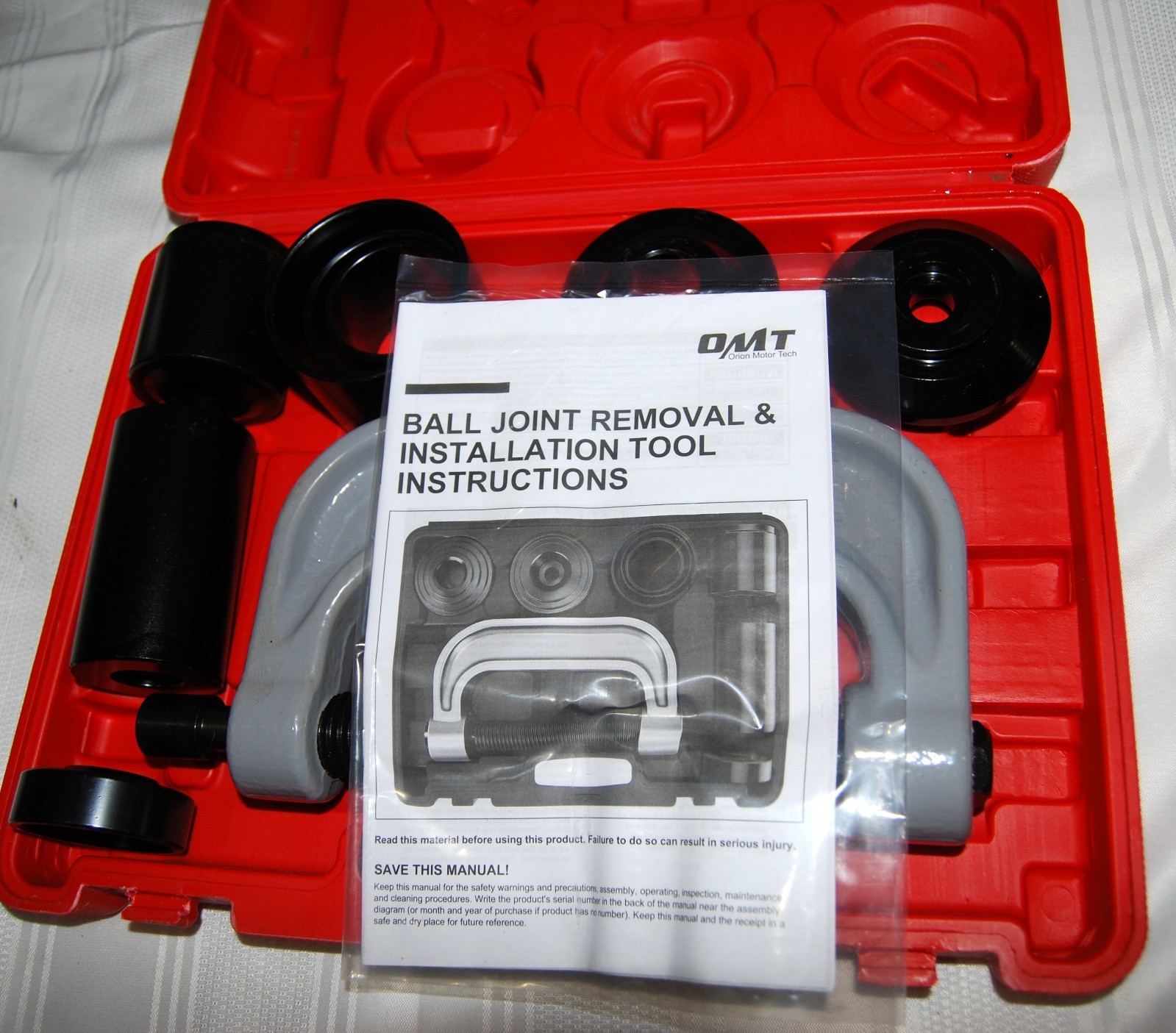 NEW OMT (ORION MOTOR TECH) BALL JOINT PRESS & U JOINT SERVICE KIT