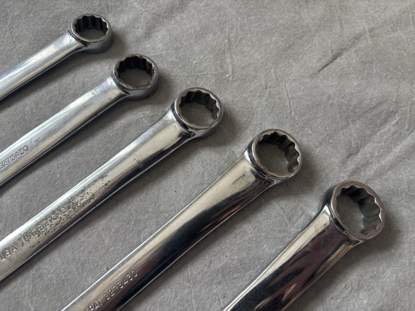 Snap On Wrenches 5 Pieces 12 Point Mechanics 11/16″ to 15/16”