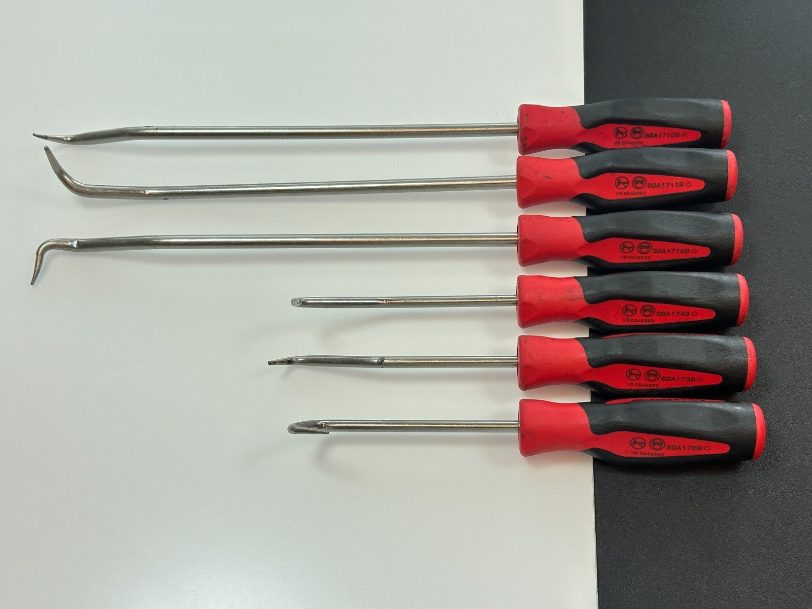 🇺🇸 Snap-on Tools USA RED Soft Soft Grip Radiator Hose Pick Set, 6pc SGRHT6BR