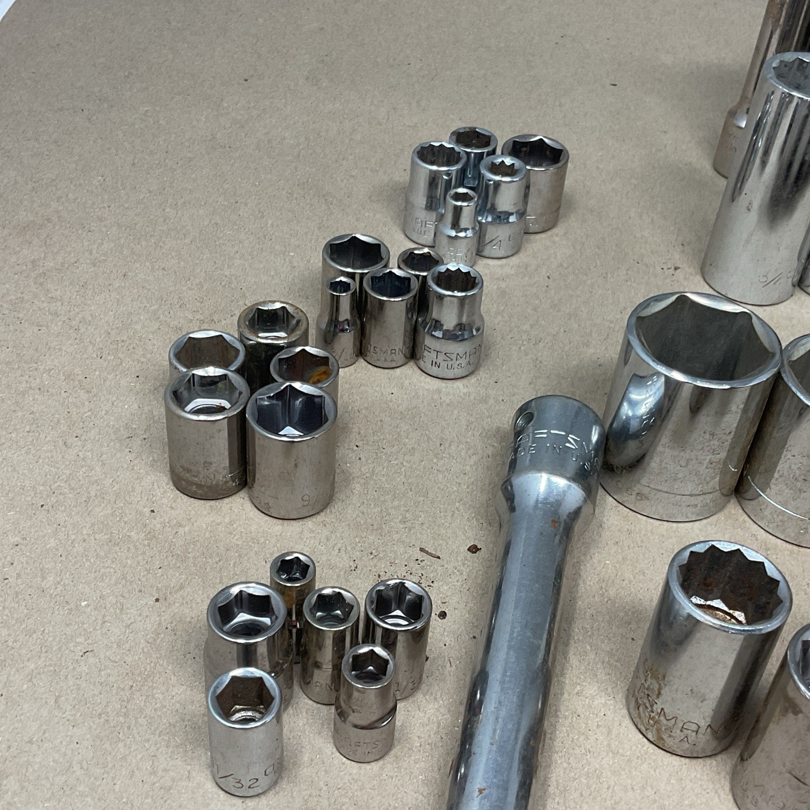 Mixed Lot 97 Vintage Craftsman Sockets SAE 1/2 3/8 1/4 inch drive