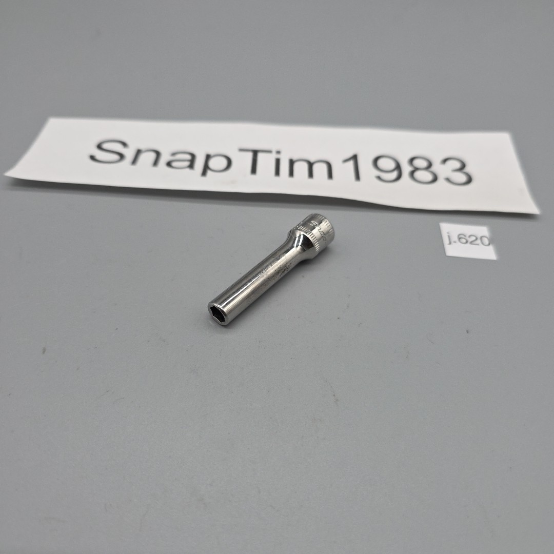 Snap-on Tools STMM5.5 1/4″ Drive 5.5mm 6 Pt Metric Deep Socket Chrome USA