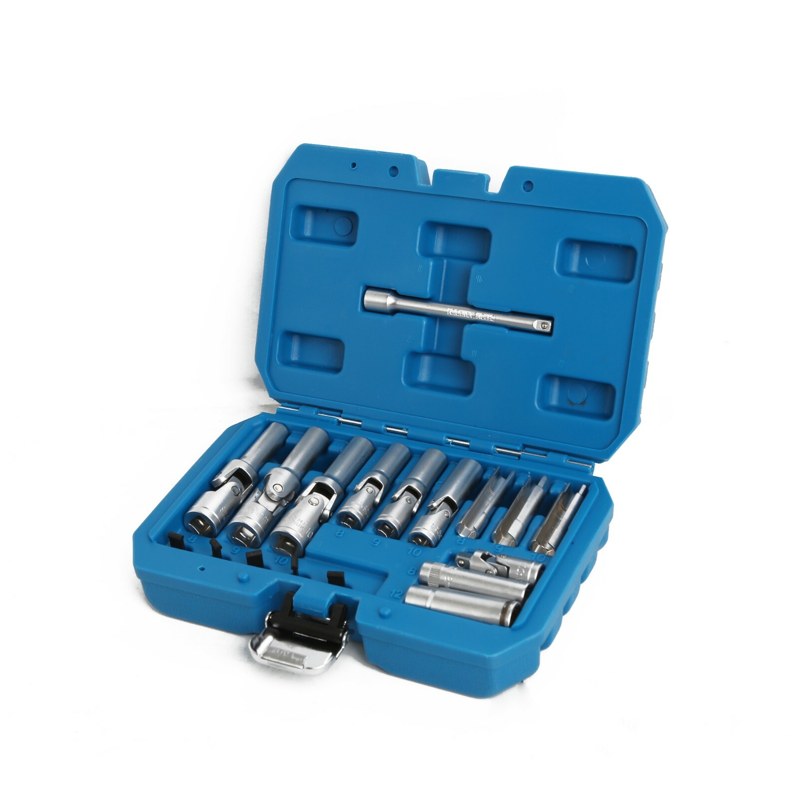 18 PC 3/8″ 1/4″ Drive Glow Plug Removal Socket Set PSG Thin Slotted Tool Kit