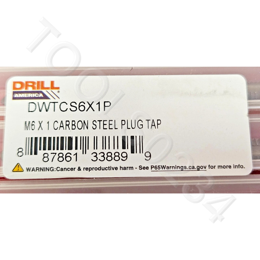 M6 X 1.0 Metric 6MM Plug CS Hand Tap 4FL USA Irwin 1727