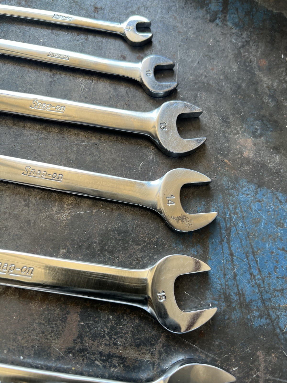 Snap-on Tools VOM705 5 PC Metric + 2 Additional Open End Wrenches 6-19mm 7 Piece