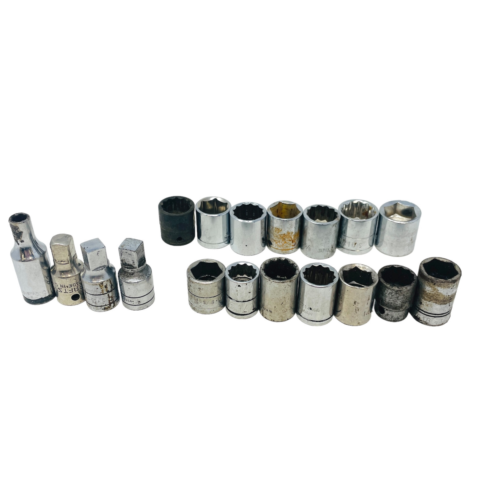 18 Pcs SK, Craftsman and Assorted 45159, 14mm 3/8 in Drive Extension, Socket Set