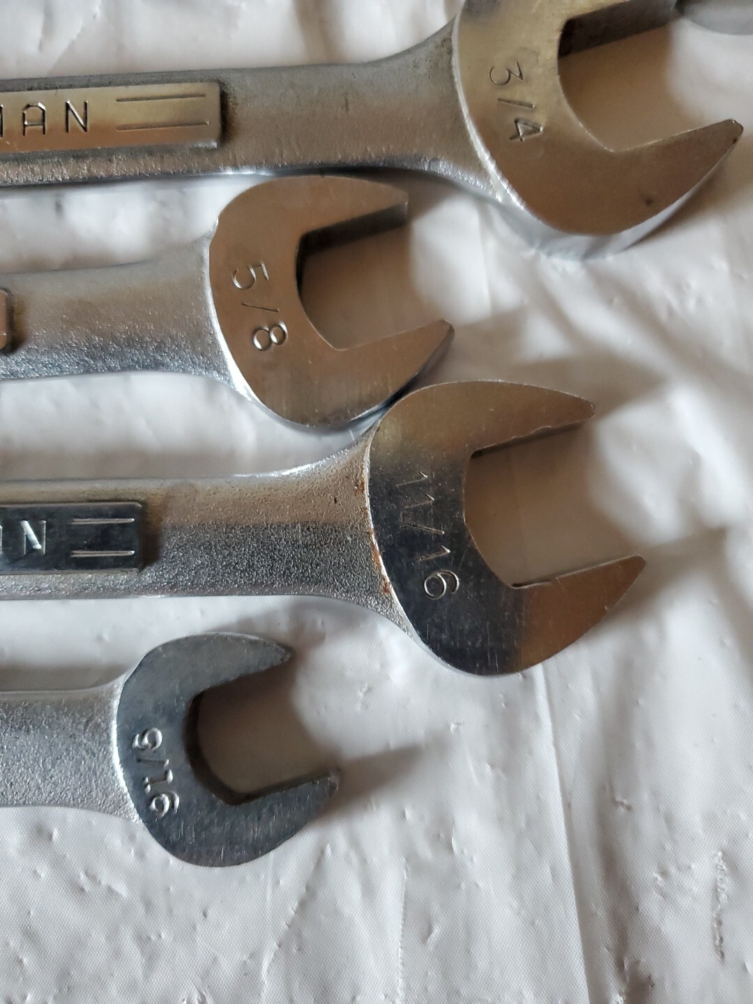 Lot of Vintage Craftsman 11pc SAE Combination 12 Point Wrenches 9/16 to 1-1/8 In