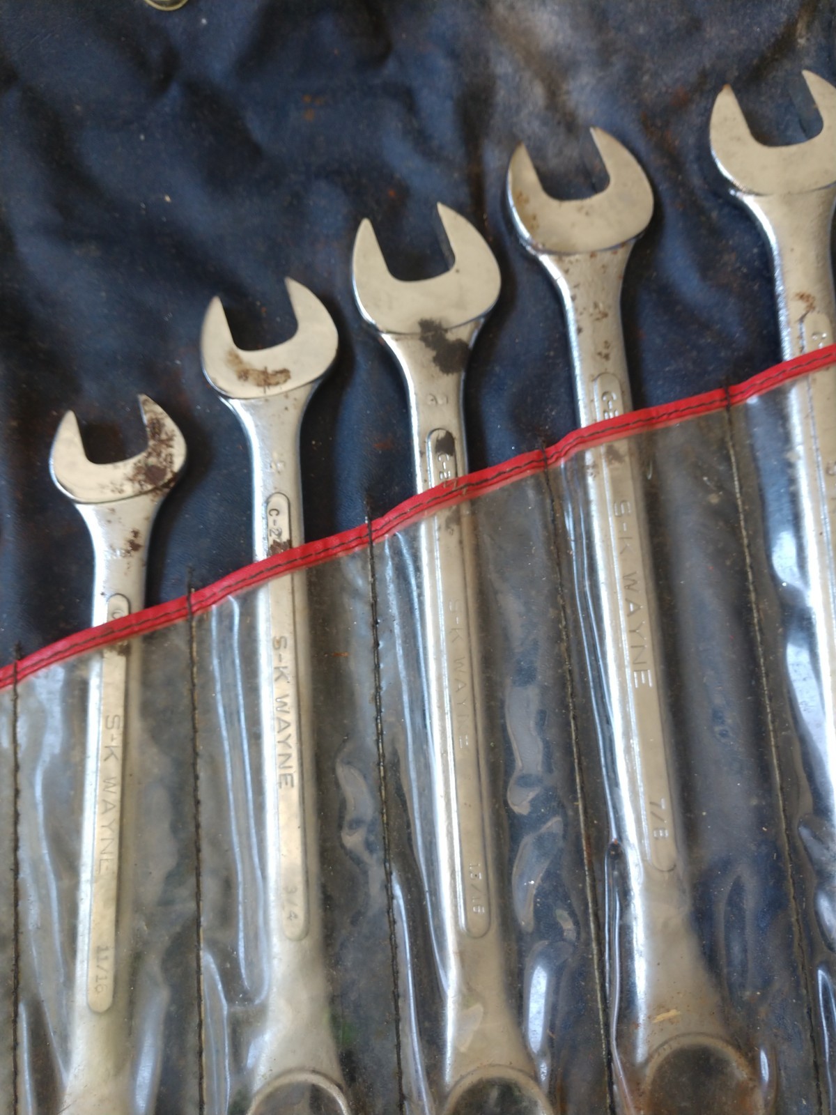 Vintage SK Tools SAE Combination Wrench Set 1713 & 1706-r