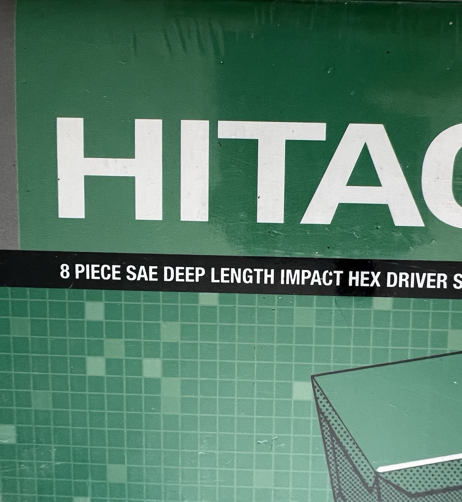 Hitachi 3/4″ 8-Piece Sae Deep Impact Hex Driver Square Drive Set Taiwan Case