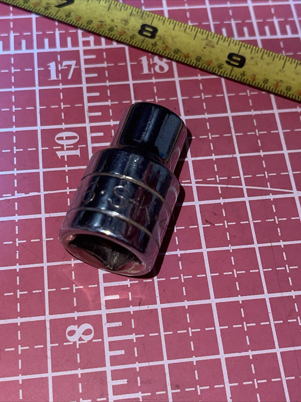 NOS S-K USA 40214 7/16 in SAE 1/2” Drive 12 Point socket Vintage SK 7/16” 1/2