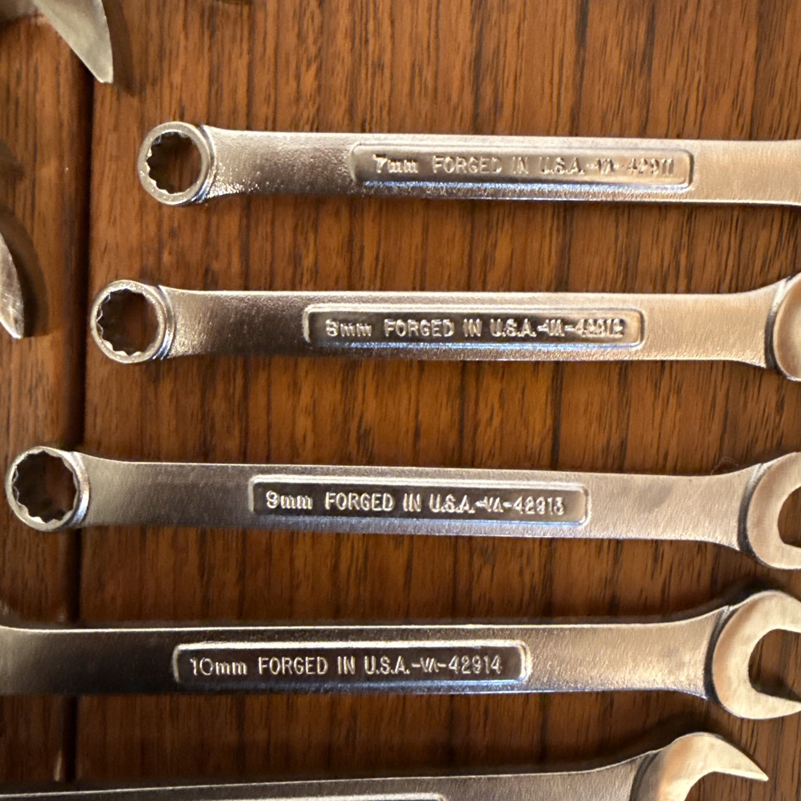 VTG Craftsman USA Metric Wrench Set 7mm-19mm V-Inverted -V VA 12pc