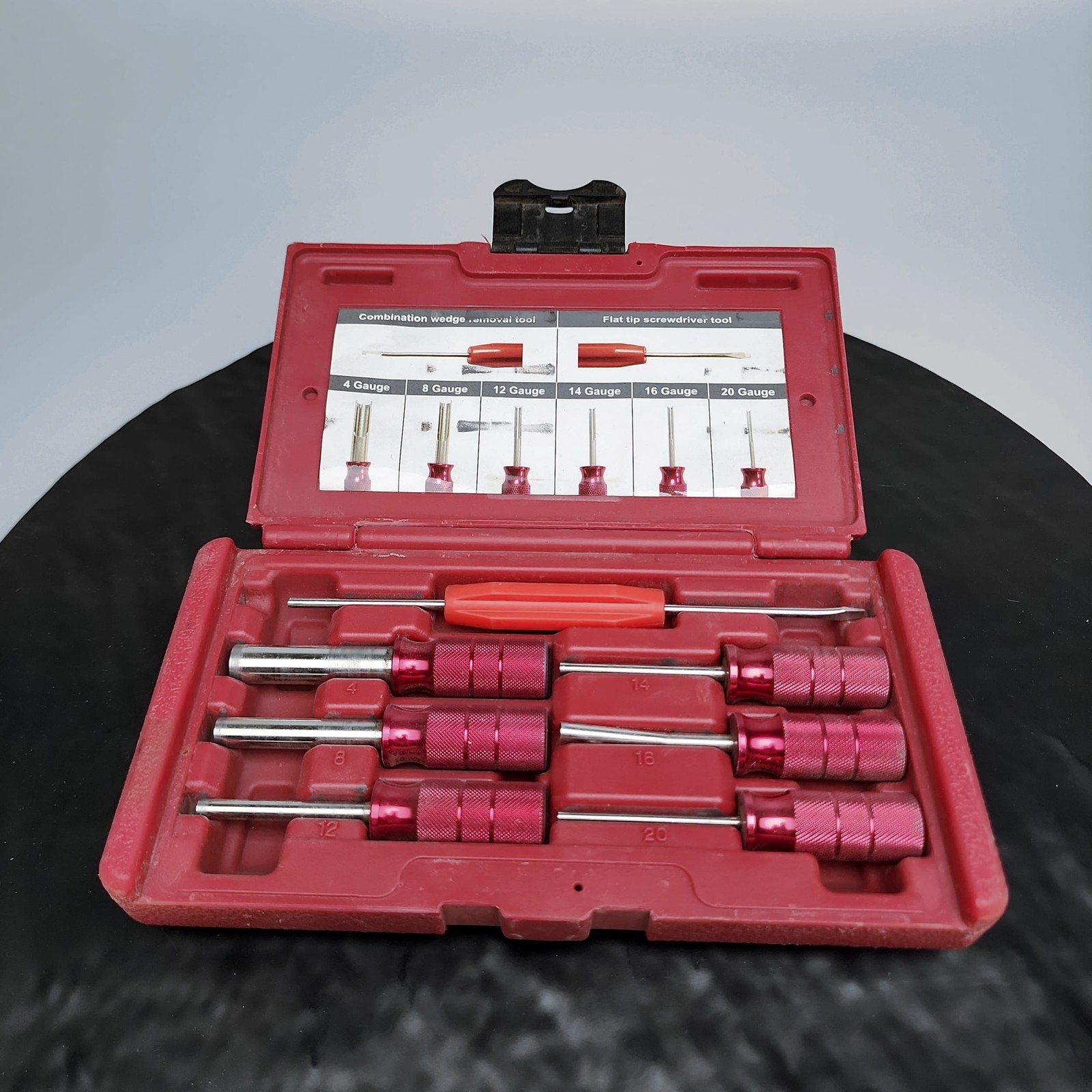 Mize USA 7Pc Deutsch Connector Terminal Pin Extractor Tool Kit 4-20 Gauge