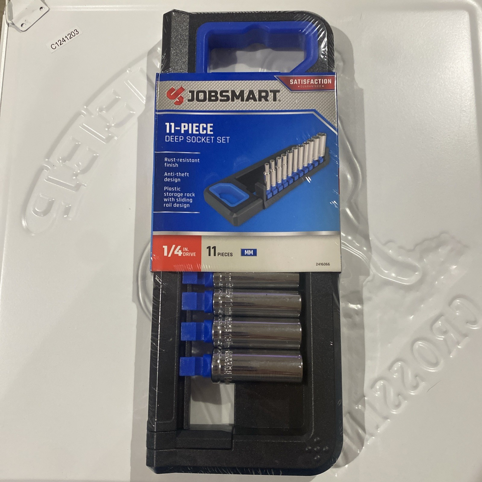 JobSmart 1/4 in. Drive Metric Deep Socket Set, 11 pc.