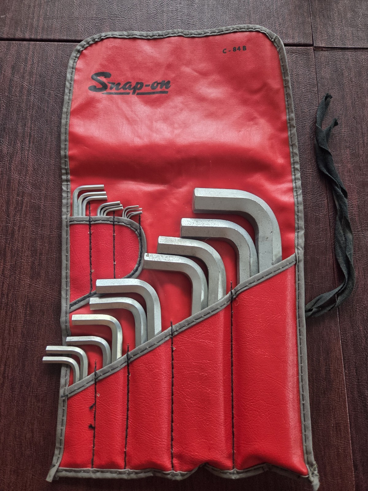Vintage Snap On Tools AW1020 20 Piece SAE Allen Wrench Hex Key Set Up To 3/4″