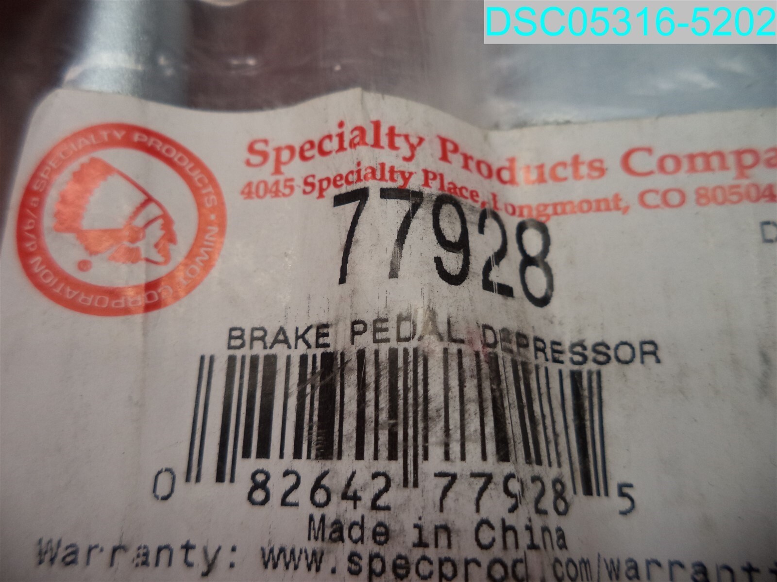 Specialty Products Company 77928 Pedal Depressor 082642779285