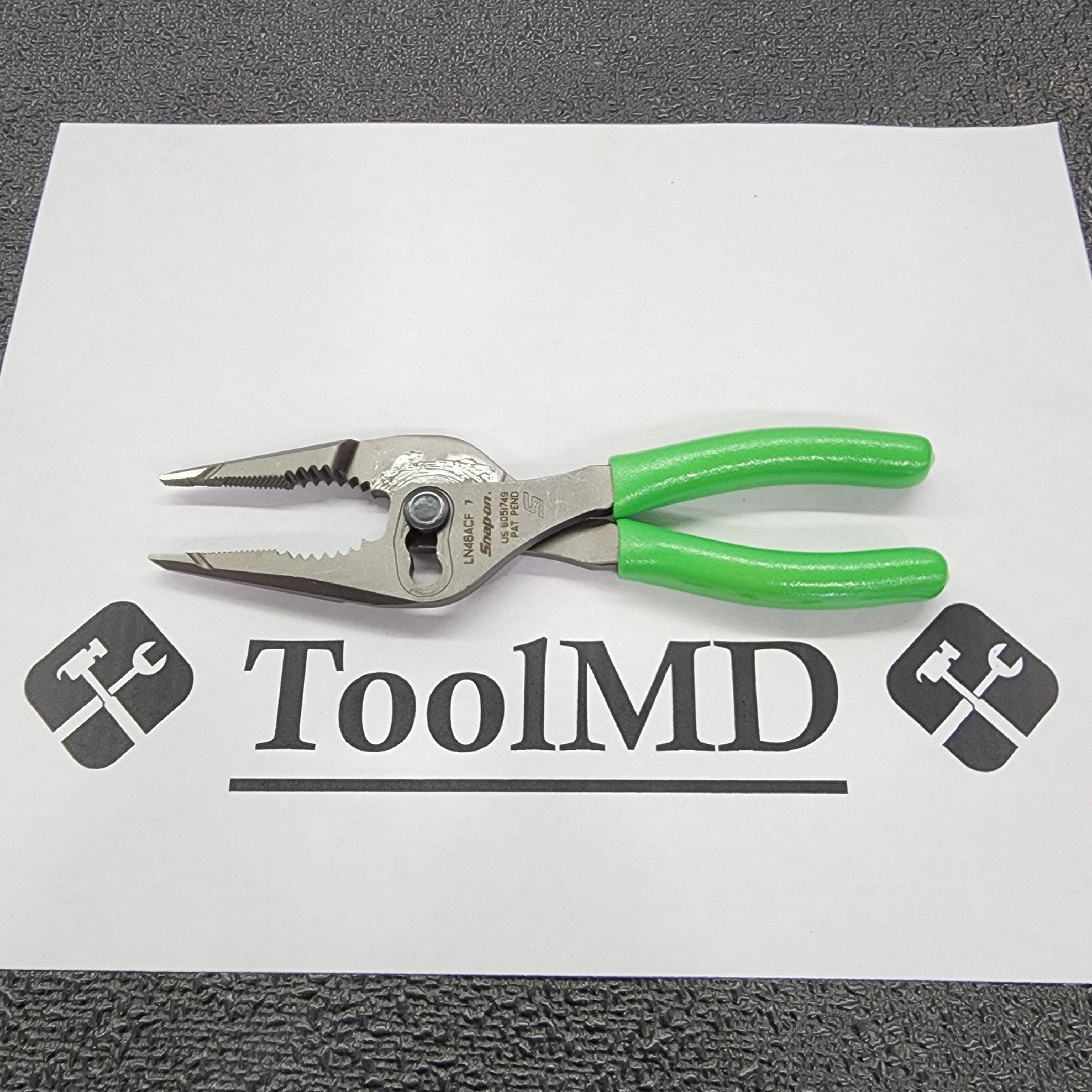 Snap-on Tools USA NEW GREEN 7″ Talon Grip Long Nose Slip Joint Pliers LN46ACF